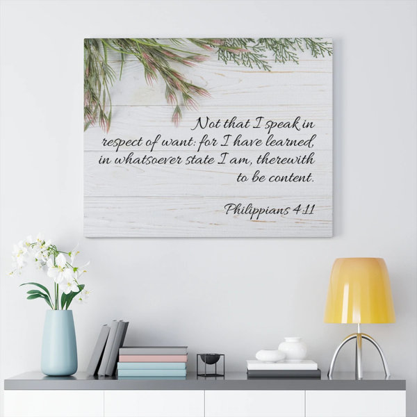 Blue Elephant I Speak In Respect Philippians 411 Wrapped Canvas